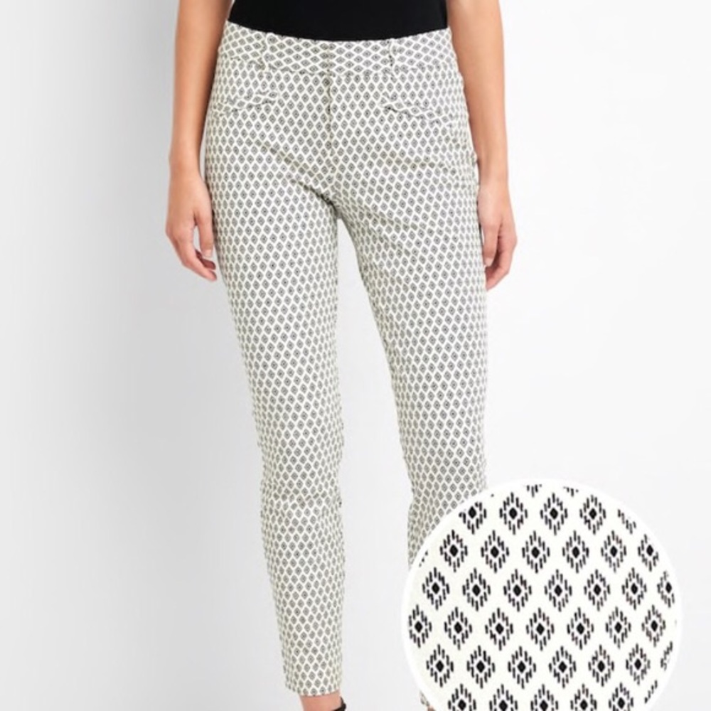 Cream and black pants